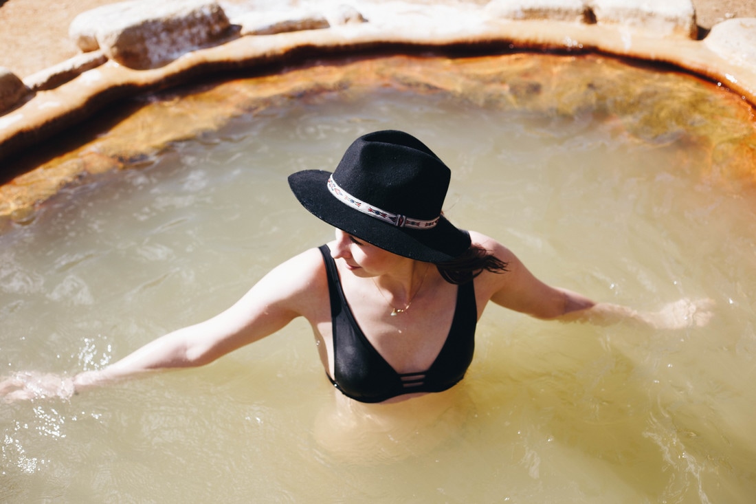 Secret hot springs along Colorado 145